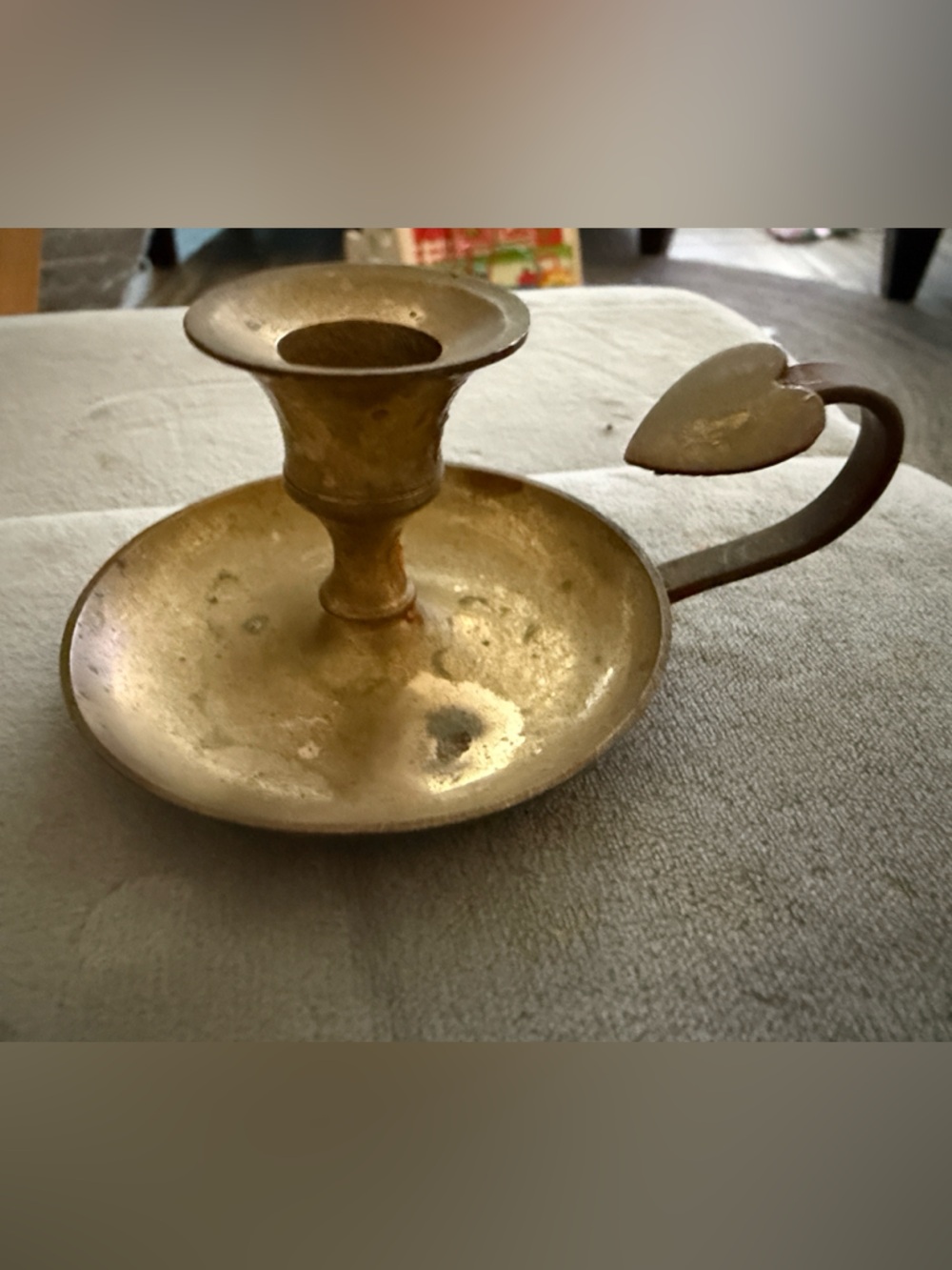 Brass candlestick hollder liards Itd 4"
X 5" T22
